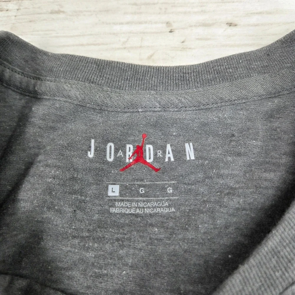 Jordan Jumpman T-Shirt Short Sleeve Mens Large Gray AQ2366-02K Logo